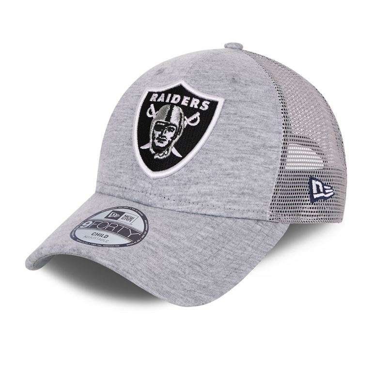 Gorras New Era Nfl Grises - Las Vegas Raiders Kids 9FORTY Trucker 41208TRFH